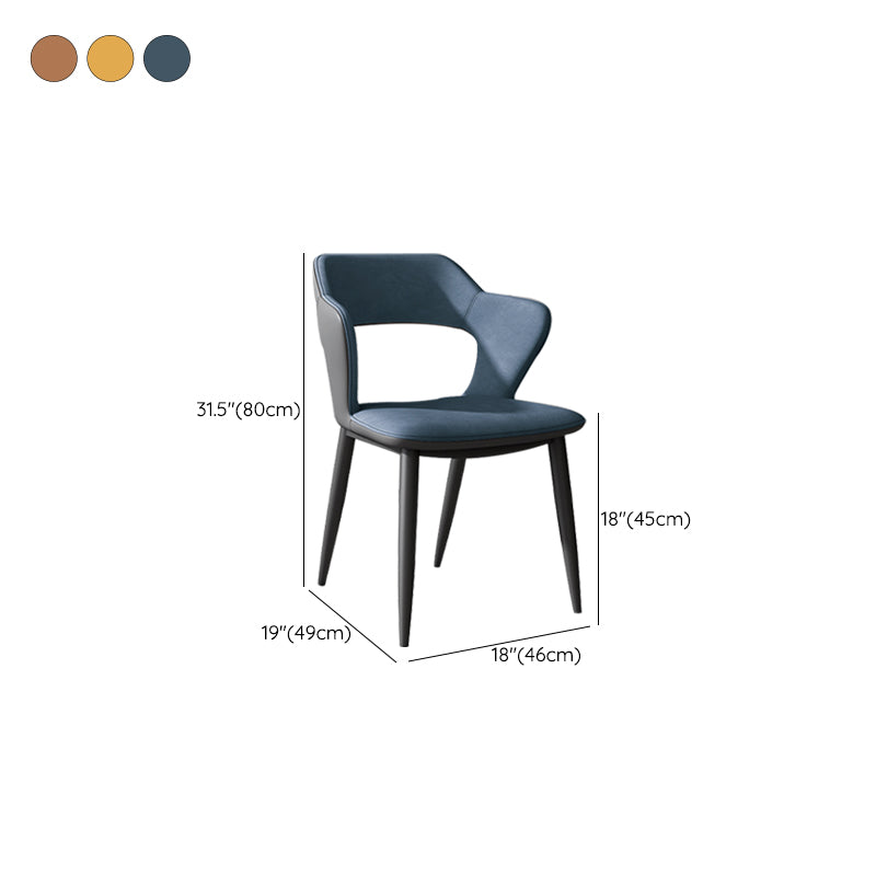 Modern Style Dining Chair Leather Wingback Arm Chair for Dining Room