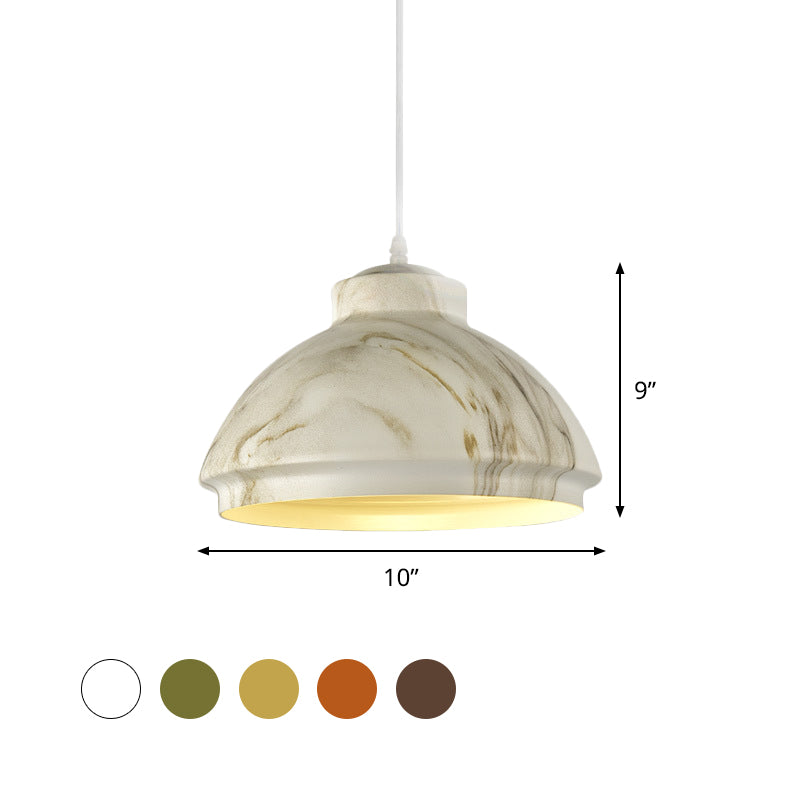 Koffie/groene kom tint hangende verlichting loftstijl aluminium 1 lamp eetkamer drop hanger