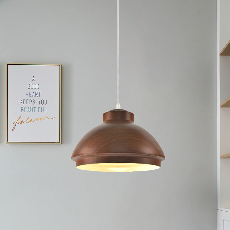 Koffie/groene kom tint hangende verlichting loftstijl aluminium 1 lamp eetkamer drop hanger