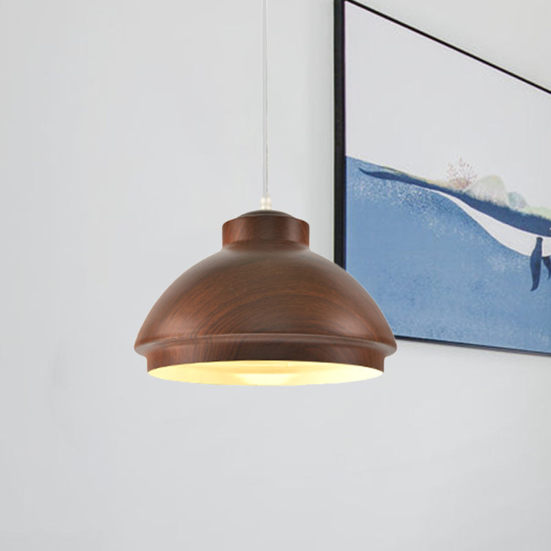 Koffie/groene kom tint hangende verlichting loftstijl aluminium 1 lamp eetkamer drop hanger