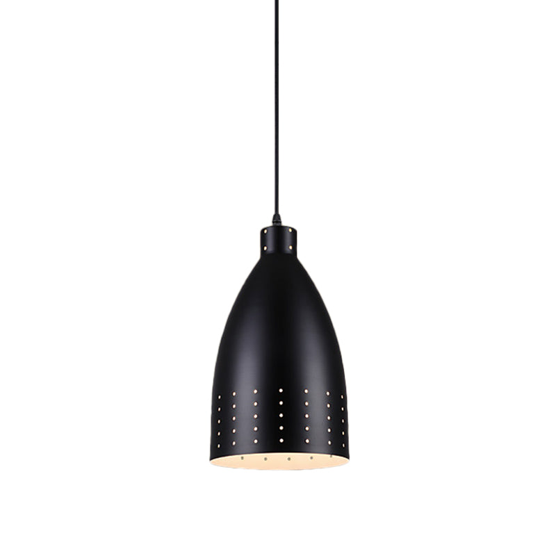 Black Etched Dome Pendant Lamp Farmhouse Aluminum 6.5"/9"/12" Wide 1 Light Dining Room Down Lighting