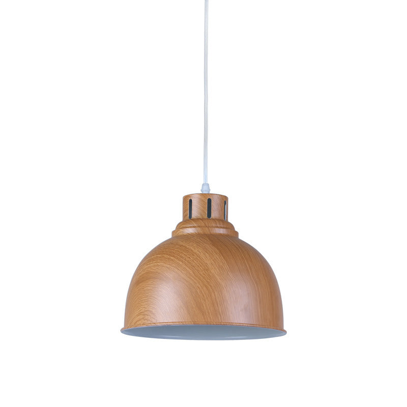 Aluminium Brown Drop Anhänger gewölbter Schatten 1-Kopf-Vintage Down Lighting für Esszimmer