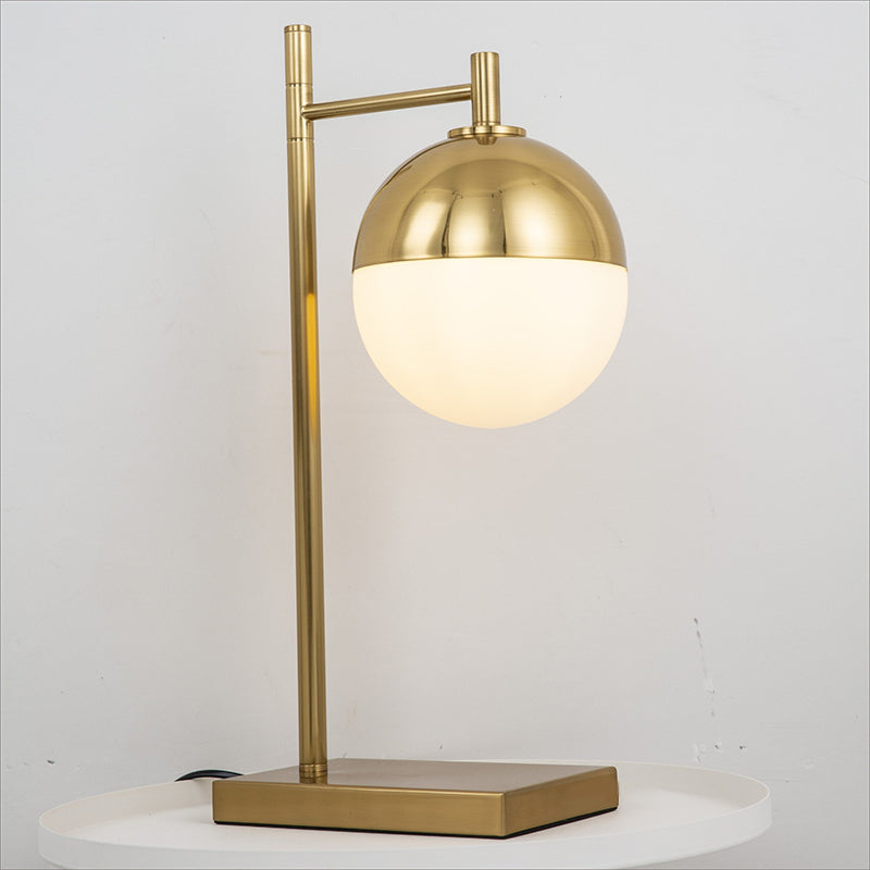 Contemporary Global Nightstand Lamp Metal 1 Head Bedroom Night Table Light in Brass