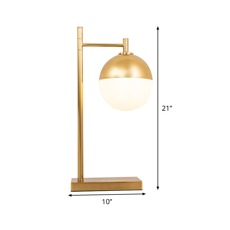 Contemporary Global Nightstand Lamp Metal 1 Head Bedroom Night Table Light in Brass