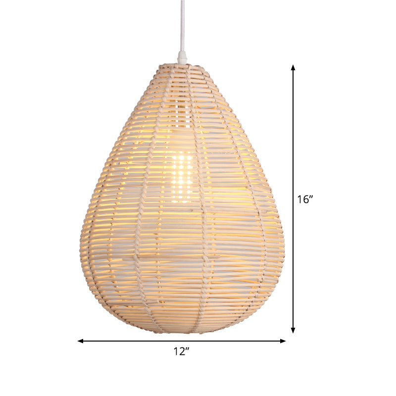 Raindrop cucina cucina a sospensione Bamboo 1 lampadina kit lampada a sospensione in stile in legno