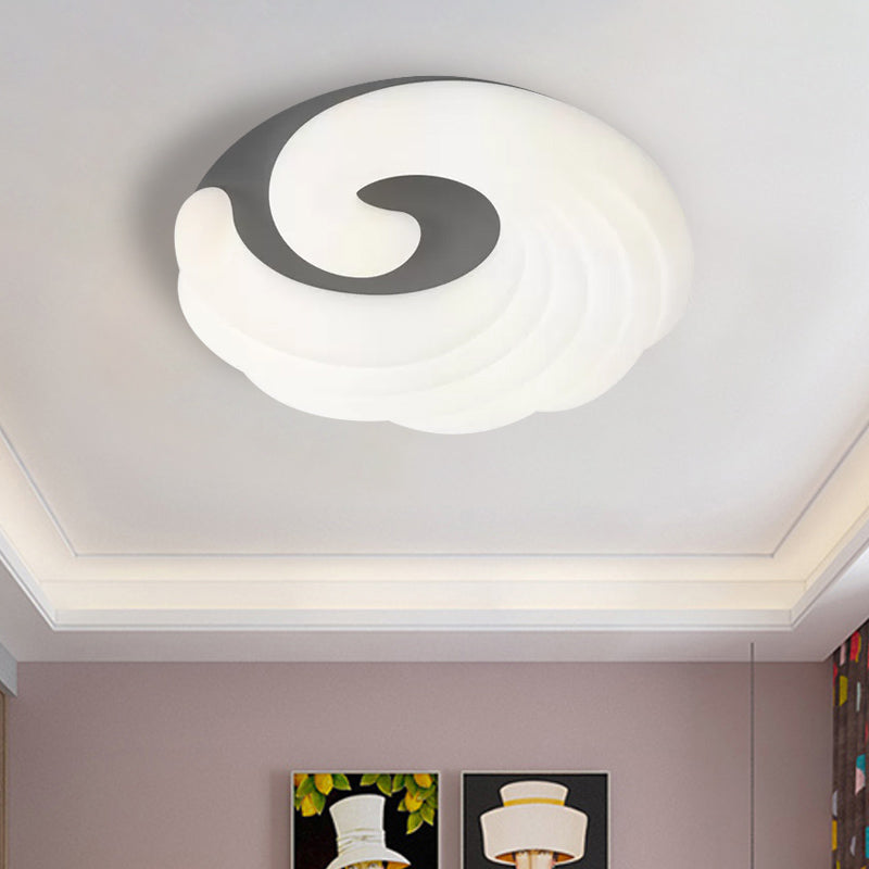 Eigentijdse wolken plafond spoeling mount acryl woonkamer led spoeling licht armatuur in grijs/wit/blauw