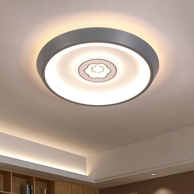 Ultradunne plafond spoellicht cartoon acryl kinder slaapkamer led spoelige lamp in wit met bloem/maan/vispatroon