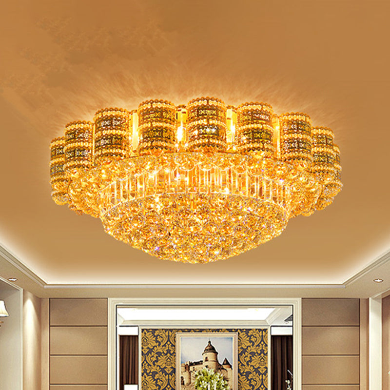 7-Bulb Blossom Flush Plafond Light Minimal Finish Minimal Crystal Ball Flush Mount Lighting Fixture