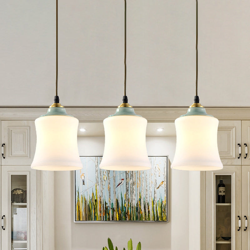 TULIP / BELL BLANC VERRE CLUSTER PENDANT CLASSIG