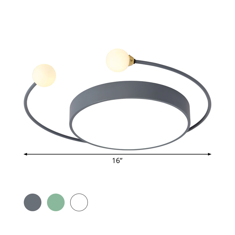 Design del granchio a filo illuminazione a corto di ferro creativo da letto in ferro da letto a LED Apparecchio a LED in grigio/bianco/verde