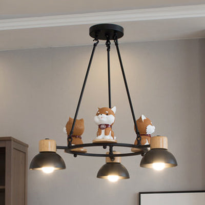 Metal Dog Hanging Pendant Lights Modern Hanging Ceiling Fixtures for Living Room