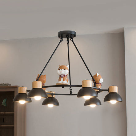 Metalen hond hangende hanglampen moderne hangende plafondarmaturen voor woonkamer