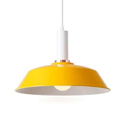 Lichtgroen/donkergroene schuur Opgehangen licht Modernistische stijl Metallic 1 lichte woonkamer Hanglamp