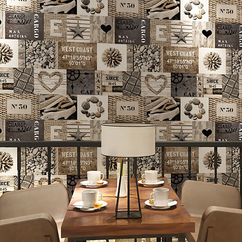 Original and Fashion Wall Decor Heart and STAR and Letter and Stone on Square and Rectangle Non-Pasted Wallpaper, 33' x 20.5"