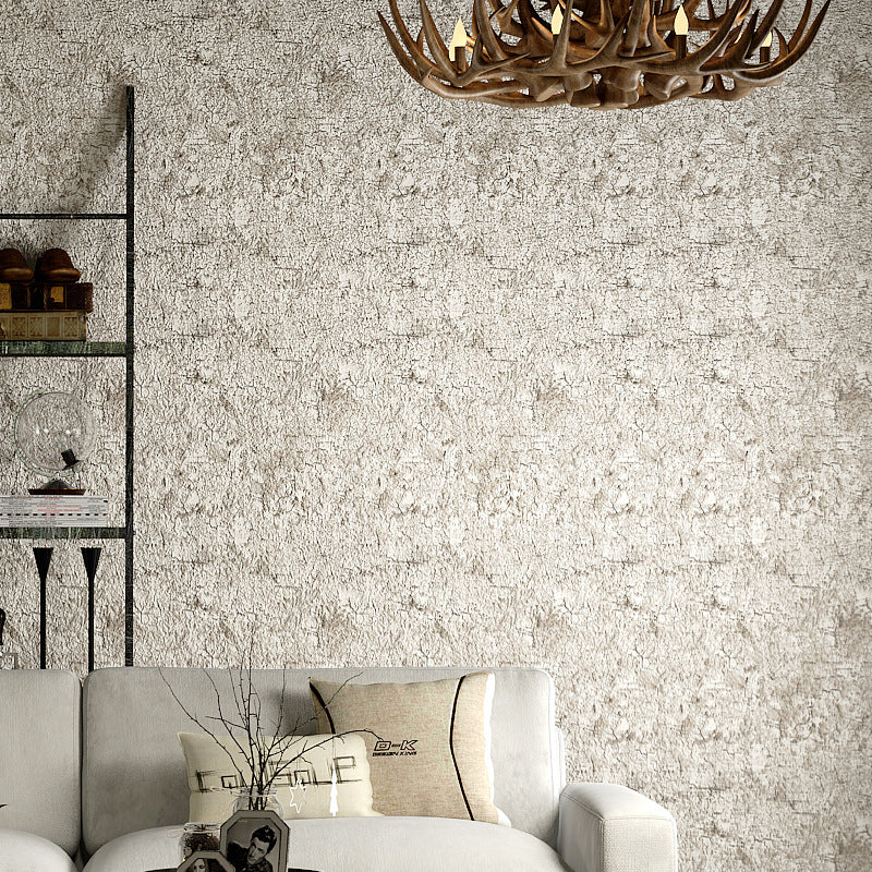Cement Effect Wallpaper Non-Pasted 21" by 31' Traditional Wall Covering in Mottled Yellow