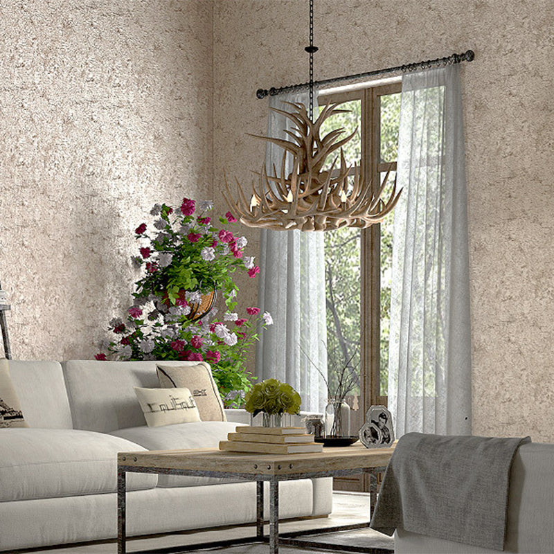 Cement Effect Wallpaper Non-Pasted 21" by 31' Traditional Wall Covering in Mottled Yellow