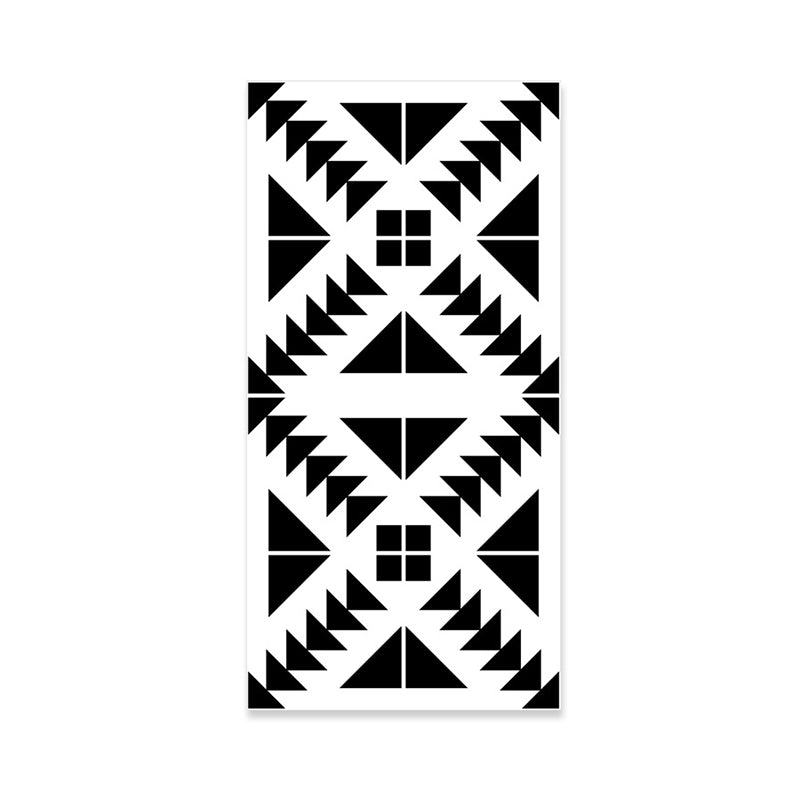 Non-Pasted Wallpaper with Black and White Cube Lattice Design, 20.5"W x 33'L