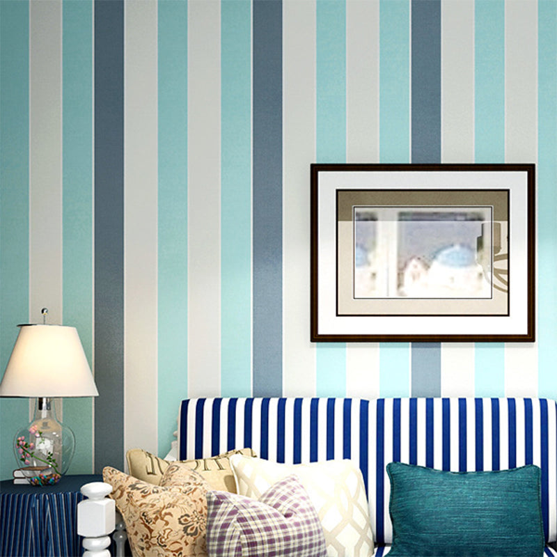 Nordic and Tranquil Stripes Wallpaper  for Coffee Shop and Guest Room Non-Pasted 20.5-inch x 31-foot