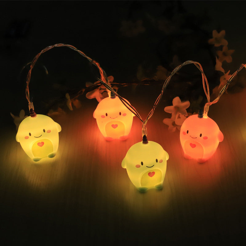 PVC Unicorn/Rabbit/Bear String Lamp Kids 10 Lights Multi-Color LED String Light Ideas for Children's Room, 4.9 Ft Long