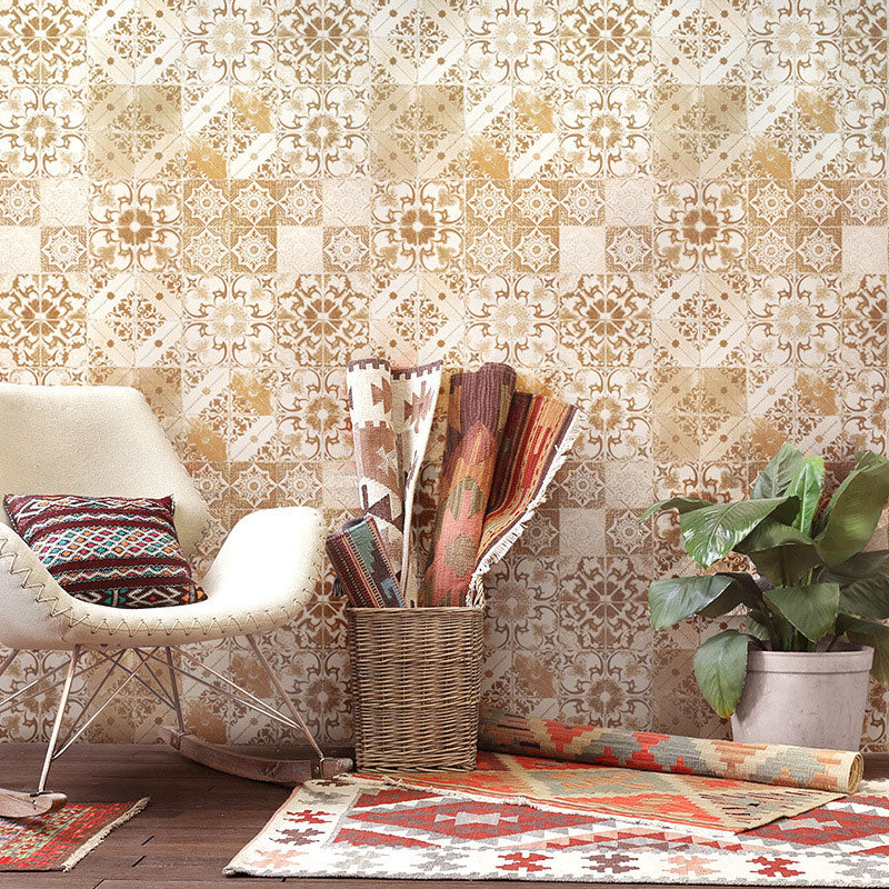 Ethnic Boho Tile Self-Adhesive Wallpaper in Fresh Color Waterproofing