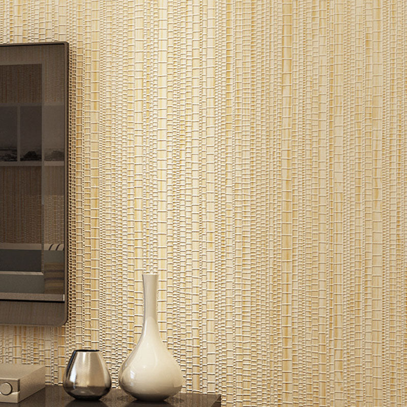 Light Color Textured Wallpaper with Vertical Line 33' x 20.5" Non-Pasted Decorative Wall Covering