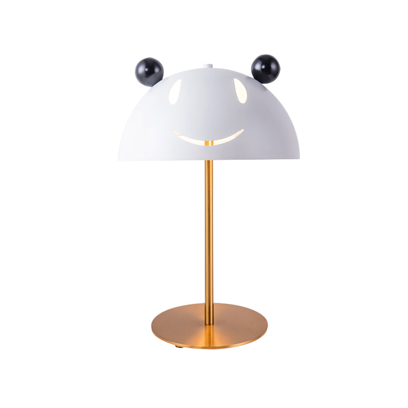 Pink Rabbit/White Panda Night Table Lamp Nordic Style Metal 1 Head Gold Nightstand Light for Bedside