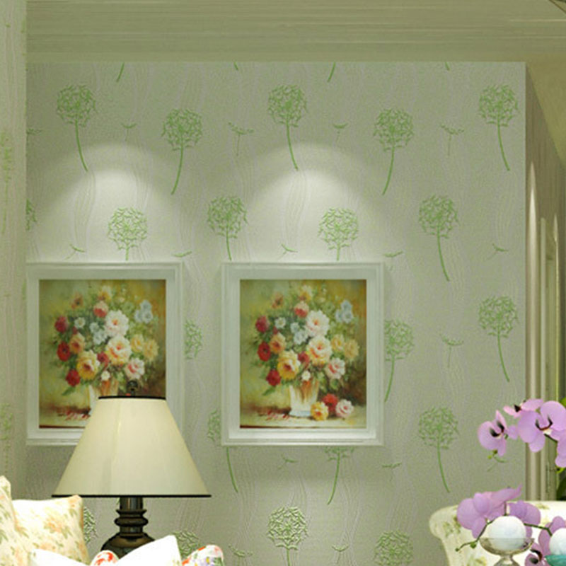 Pastel Color Dandelion Wallpaper 33' x 20.5" Non-Pasted Decorative Wall Covering