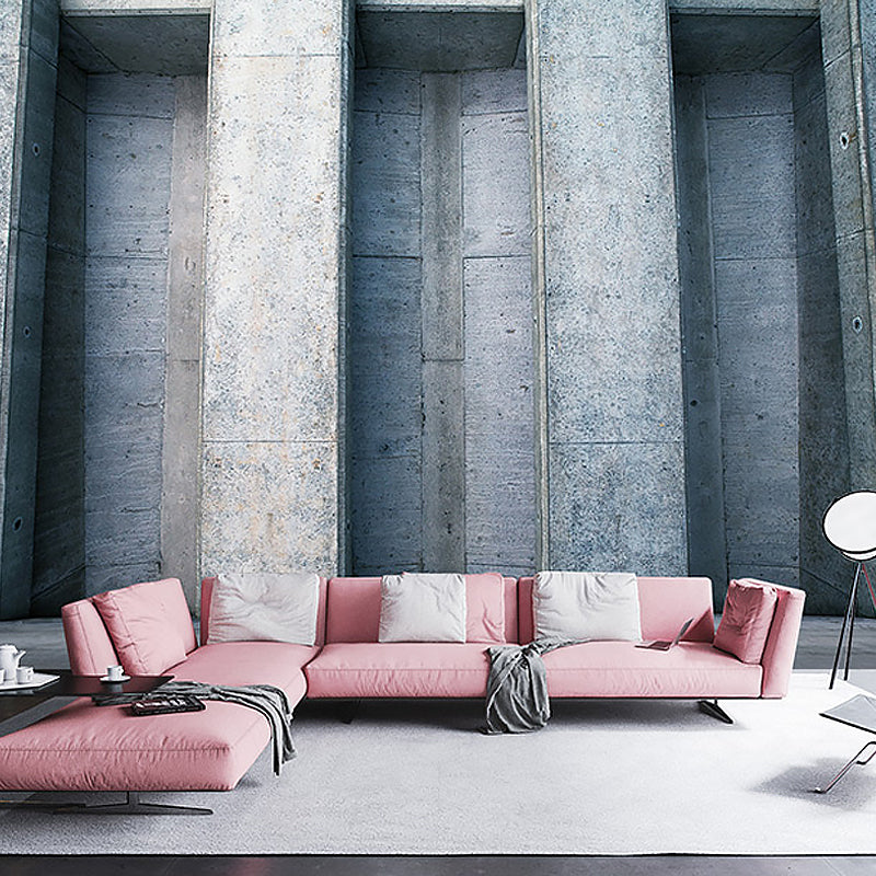 Extra Large Wall Covering Industrial Rustic Cement and 3D Geometries Wall Murals in Pastel Color