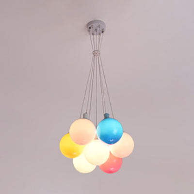 Acrylic Balloon Pendant Lighting Nordic Style Multi Color Cluster Pendant Lamp