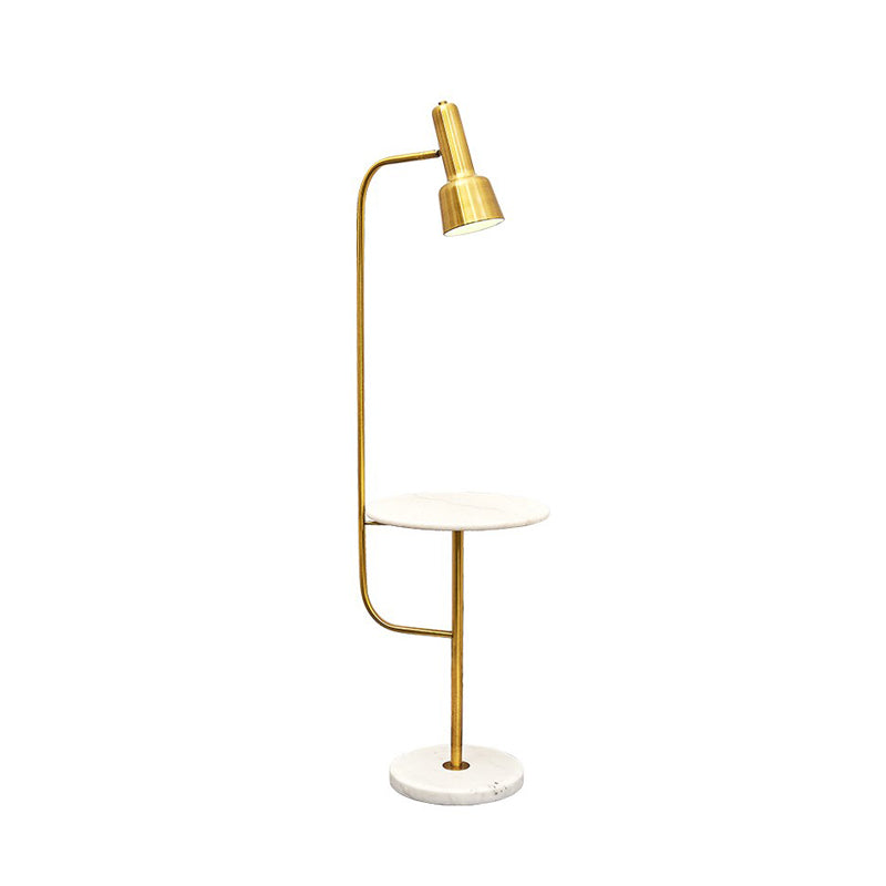 Tubo de oro Tubo de tubo Iluminación Modernismo Lámpara de soporte de piso metálico único para sala de estar