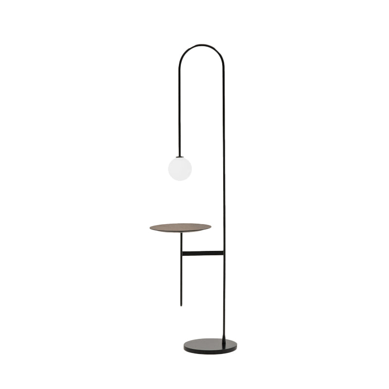 Arced Arm Iron Stand Schreibtisch Licht minimalist 1 hellschwarz