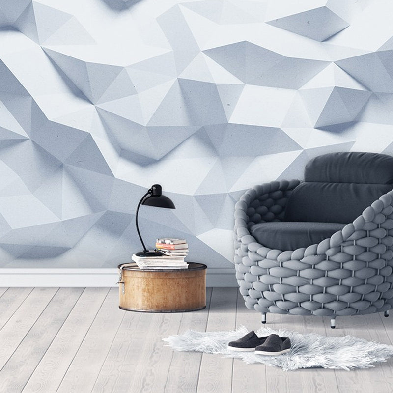 Full Wall Murals for Gallery 3D Irregular Geometries Wall Covering in Industrial Like Color, Stain-Resistant