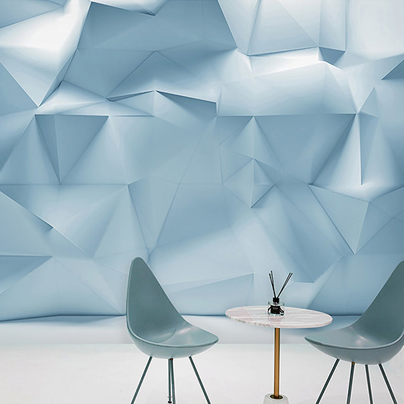 Full Wall Murals for Gallery 3D Irregular Geometries Wall Covering in Industrial Like Color, Stain-Resistant