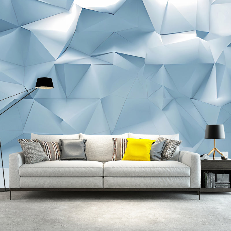 Full Wall Murals for Gallery 3D Irregular Geometries Wall Covering in Industrial Like Color, Stain-Resistant