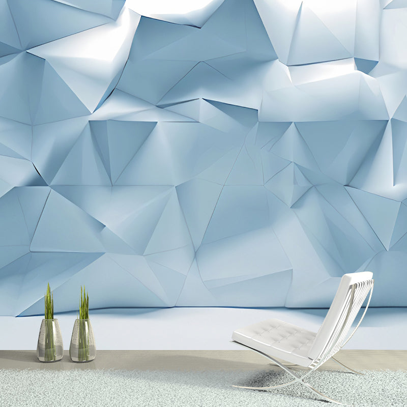 Full Wall Murals for Gallery 3D Irregular Geometries Wall Covering in Industrial Like Color, Stain-Resistant