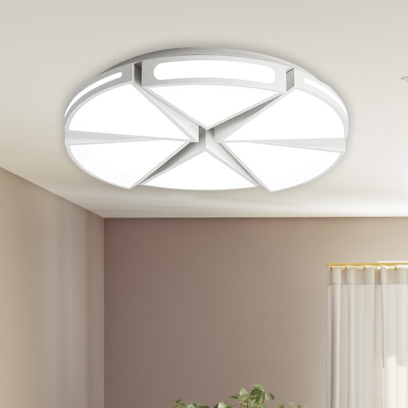 Triangle encastré lampe avec abat - jour rond minimaliste acrylique lumière chaude / blanche LED salon encastré suspension, Noir / blanc, 16 "/ 19.5" / 23.5 "W