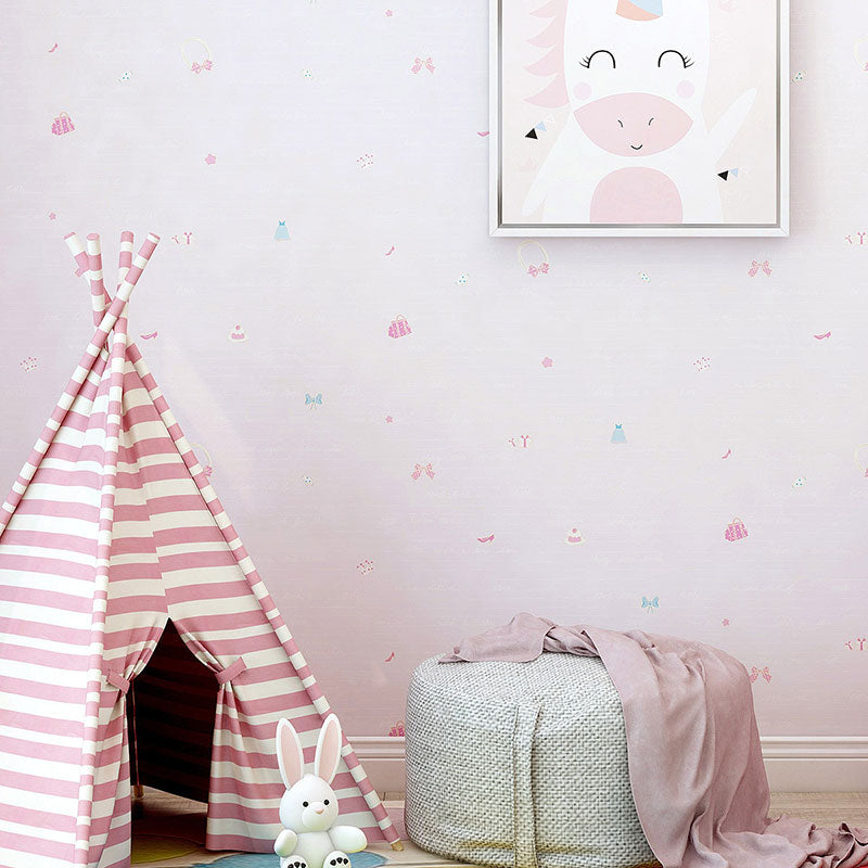 Cute Prince Style Wallpaper Roll for Girl's Bedroom Decoration in Soft Color, Non-Pasted, 33'L x 20.5"W