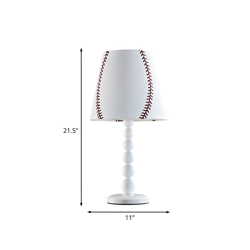 Barrel Nachttischlampe mit Baseball -Design modern