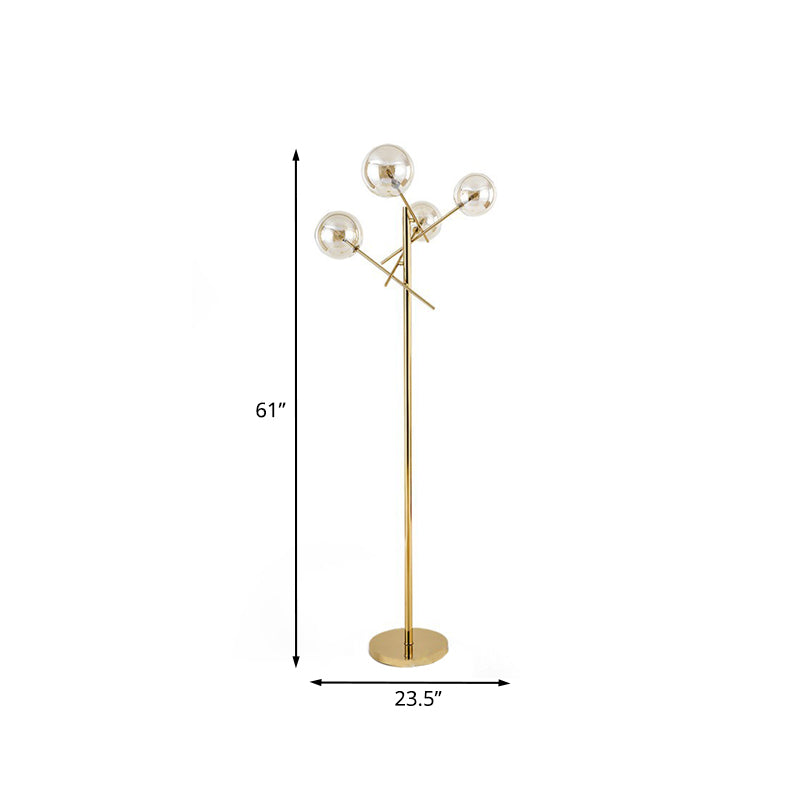 Lampe debout en forme d'arbre métallique LED NORDIQUE GOL DE LECTURE DE LECTURE POUR LE SOIR