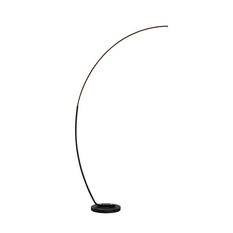 Black Over-Curved Reading Light Nordic LED Metal Standing Lampe for Living Room