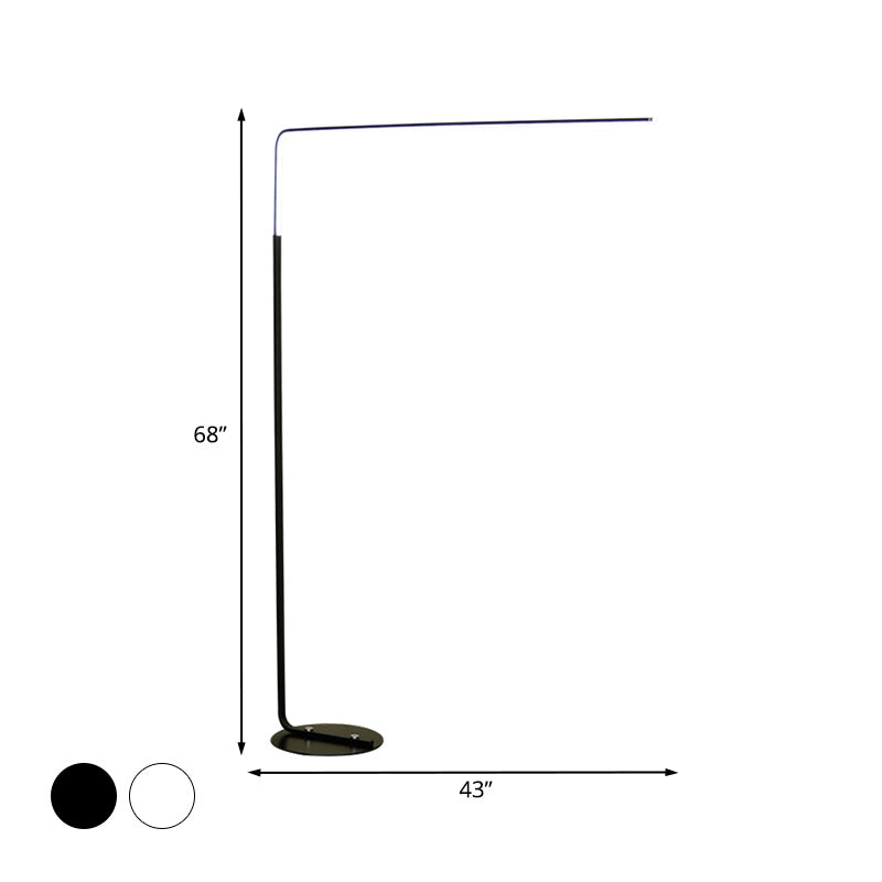 Le plancher de lecture en forme de triangle métallique léger léger nordique nordique LED debout lampe pour la chambre à coucher