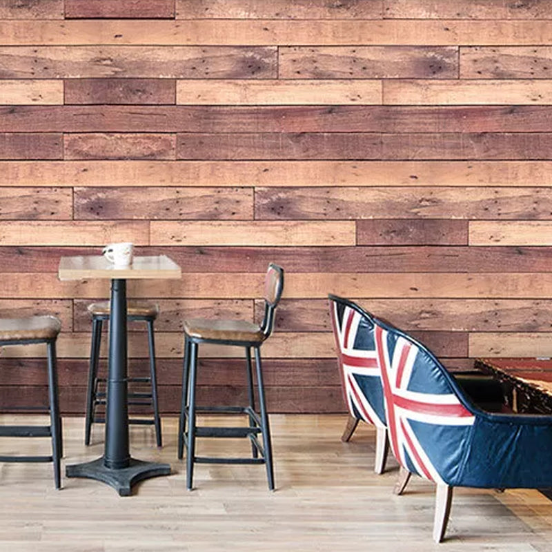 Rusty Red Brick Effect Wall Covering  Stain-Resistant Wall Mural Decal for Bar Decor