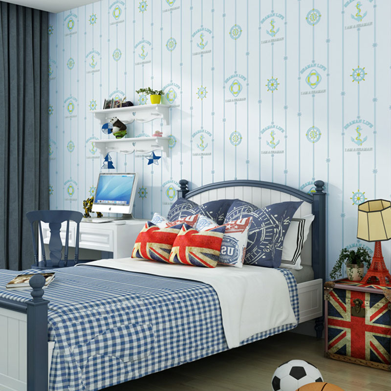 Simple Cartoon Star Wall Covering in Natural Color Non-Woven Material Wallpaper for Kids, 33' x 20.5"