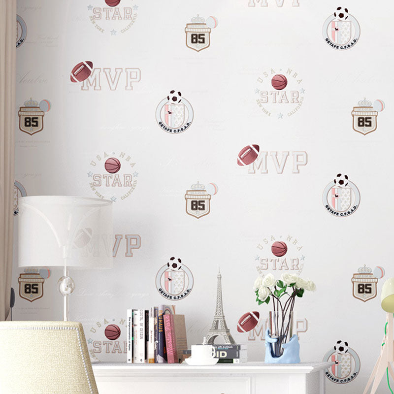 Simple Cartoon Star Wall Covering in Natural Color Non-Woven Material Wallpaper for Kids, 33' x 20.5"