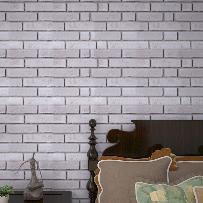 Industrial Cement Brick Wallpaper Roll for Accent Wall Vinyl Wall Art, 96.8 sq ft., Peel and Stick