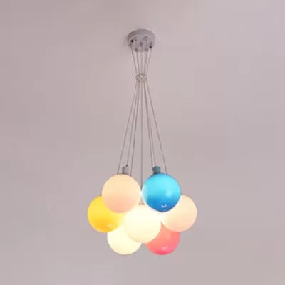 Balloon Restaurant Pendant Light Plastic Kids Modern Multi-Colored Hanging Light