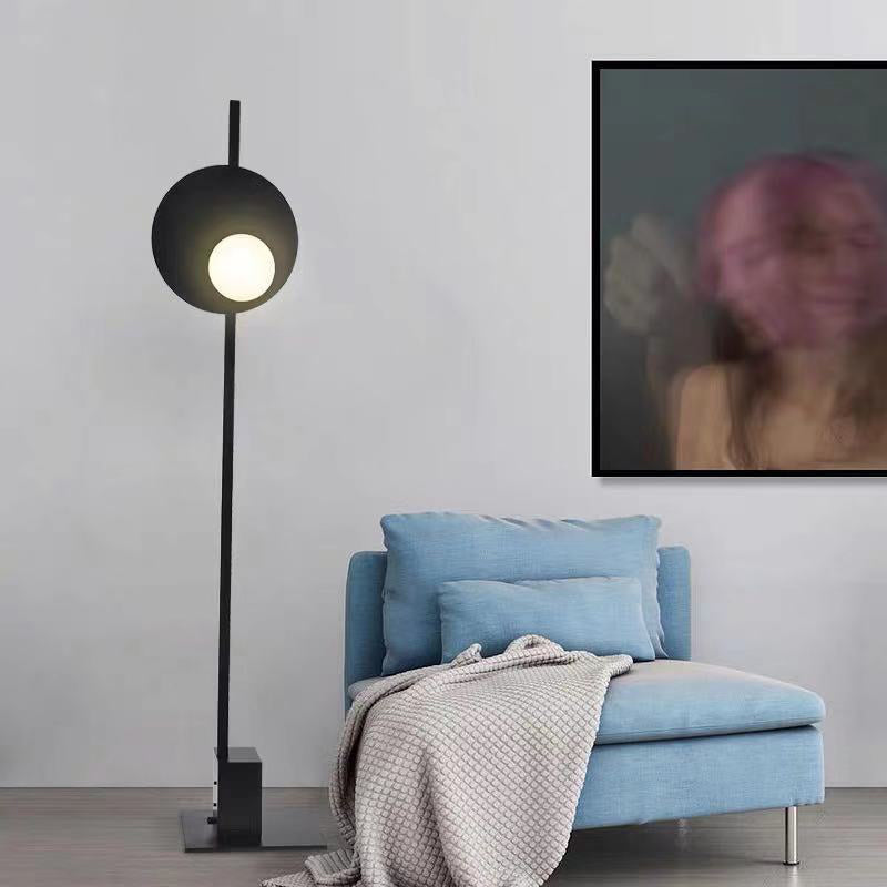 Lampada da pavimento rotonda in metallo con base rettangolare LED Minimalista LEDE LEGGERE PER LA CAMERA DA LETTO