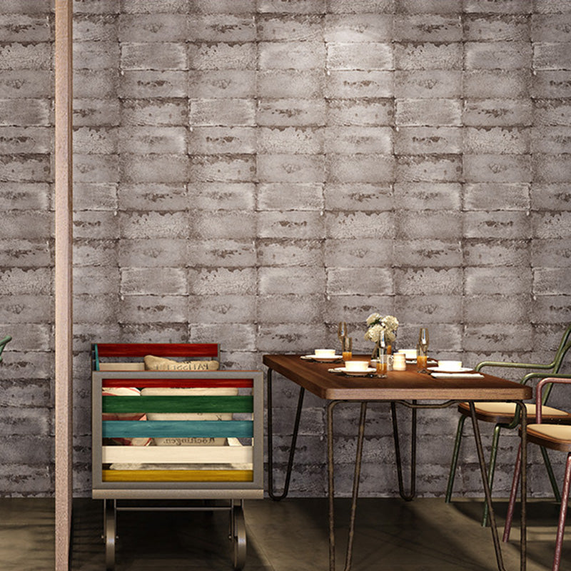 33' x 20.5" Nostalgic Wallpaper Roll for Dress Shop Decoration with Faux Brick Design in Soft Color