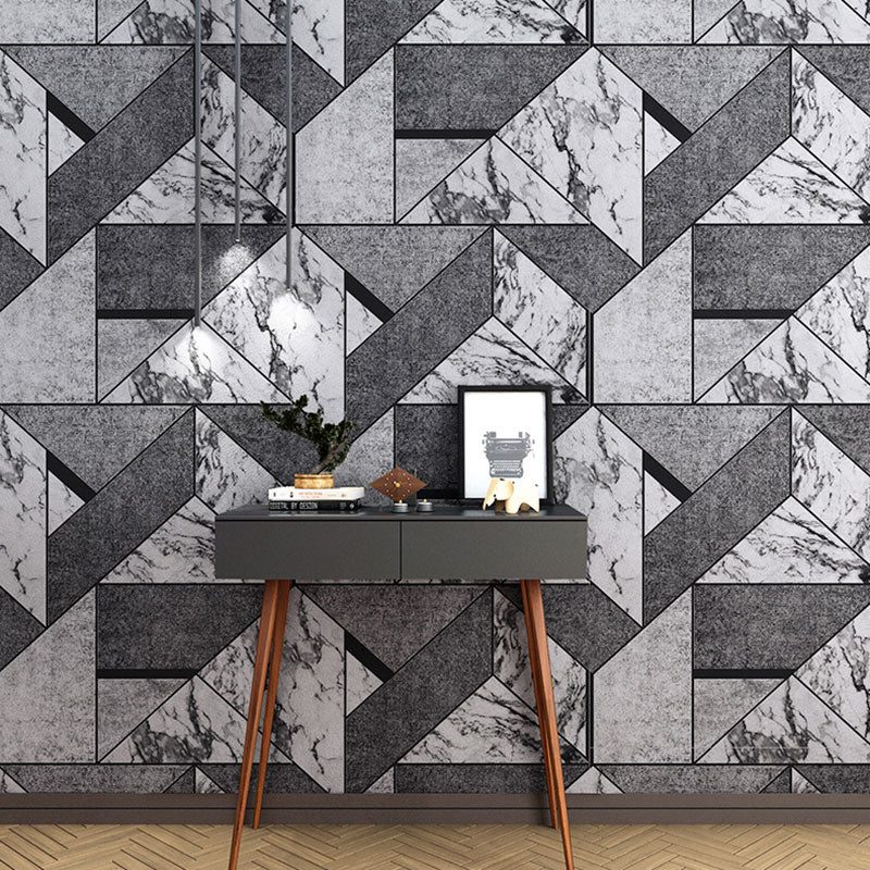 Neutral Color Modern Wallpaper Roll 20.5" by 33' Color Block Wall Art for Coffee Shop Decoration