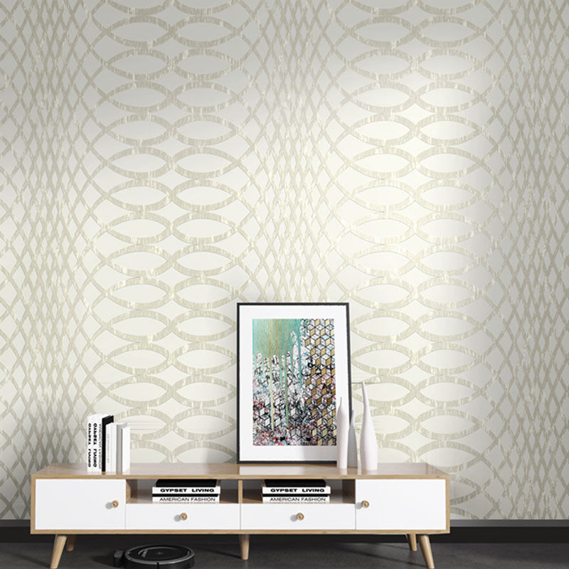 Natural Color Trellis Wall Art Moisture-Resistant Wallpaper Roll for Accent Wall, 57.1 sq ft.